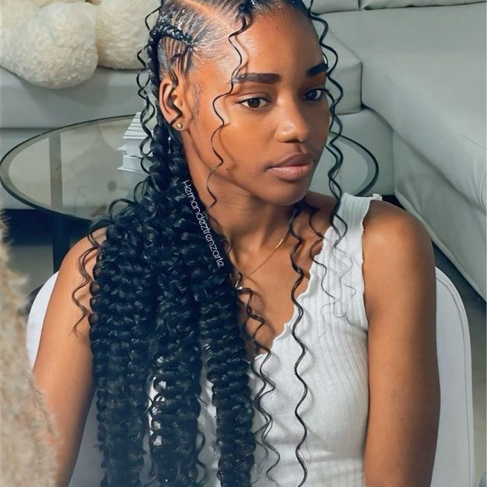 The Curly Feed-In Braid Trend: A Stunning Fusion of Texture and Style